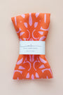 Trellis Tea Towel, orange-red