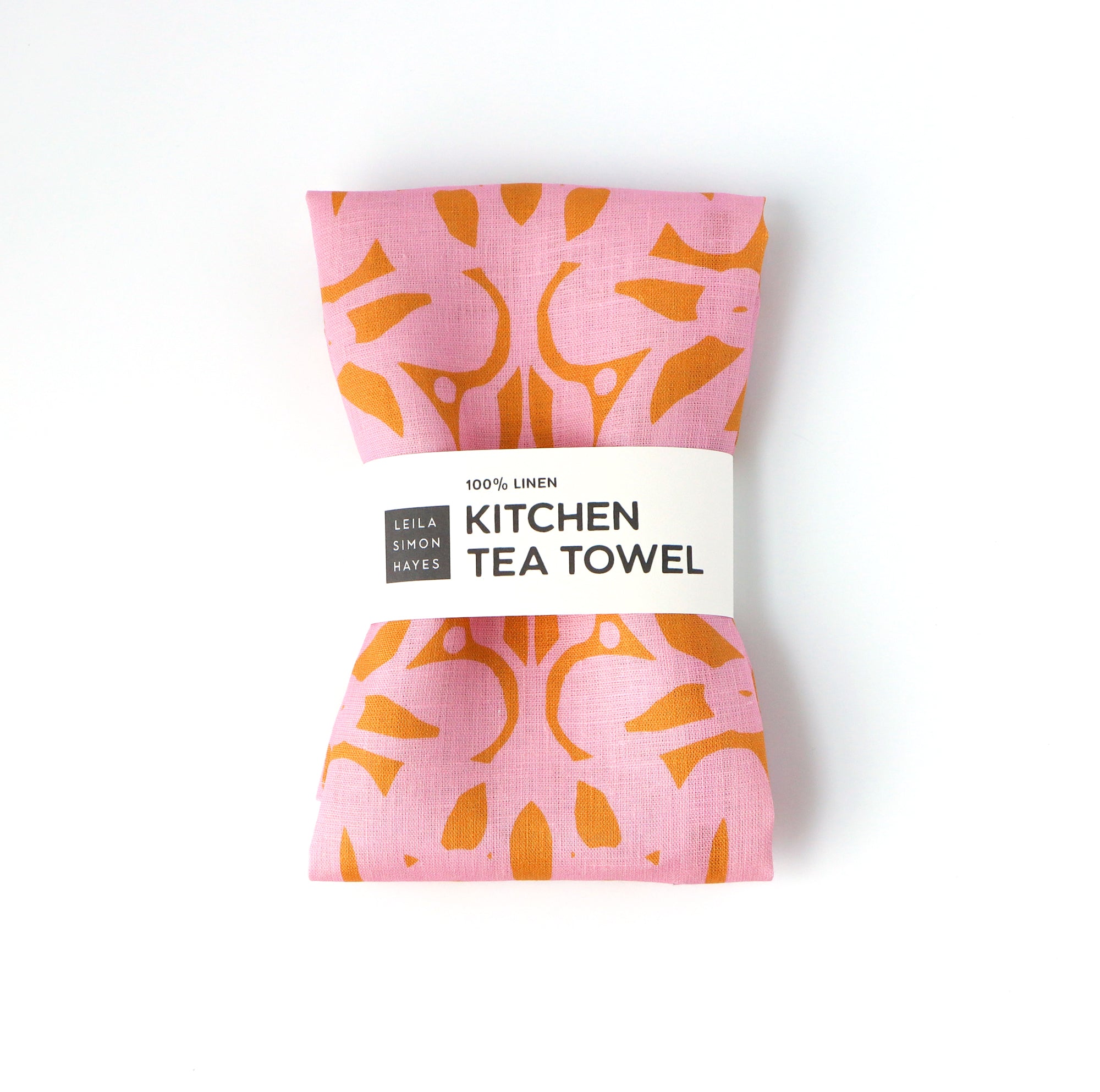 Trellis Tea Towel, pink – Leila Simon Hayes