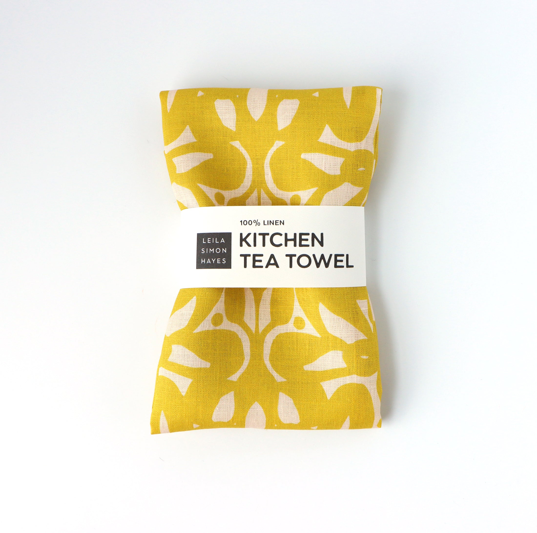 Trellis Tea Towel, yellow – Leila Simon Hayes
