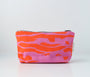 Waves Zipper Pouch, bright orange