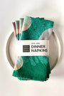 Cascade linen napkin, green