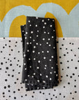 Splash linen napkin, black